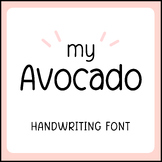 MY AVOCADO | Cute Handwriting font Bubble Handwritten Lett