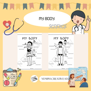 Preview of MY BODY PARTS OF THE BODY | FOR PRESCHOOL - PRE-K - KINDER - HOMESCHOOL