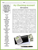 MY CHECKING ACCOUNT Word Search Puzzle Worksheet Activity