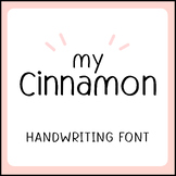 MY CINNAMON | Cute Handwriting font Bubble Handwritten Let