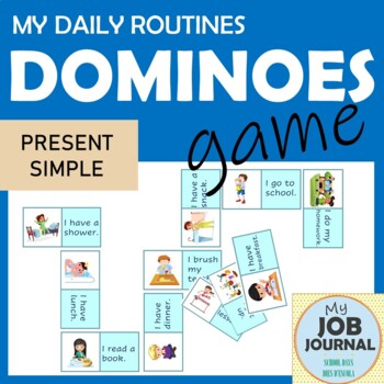 Daily Routine Dominoes Game With Words 