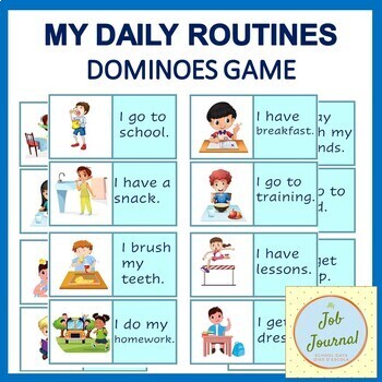 Daily Routine Dominoes Game With Images 