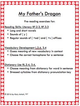 Preview of MY FATHER’S DRAGON: Complete Language Arts Bundle (Grammar, Reading, Writing)