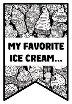 MY FAVORITE ICE CREAM Ice Cream Zentangle Coloring Pages By Swati