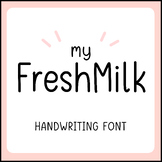 MY FRESHMILK | Cute Handwriting font, Bubble Handwritten L