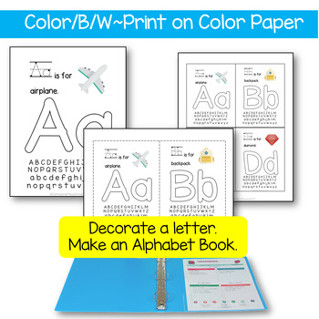 PRESCHOOL My World ALPHABET Book - (Distance Learning) | TpT