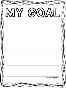 MY GOAL – Goal Setting Graphic Organizer Sheets by Crayons To Confidence