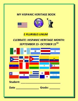 Preview of MY HISPANIC HERITAGE BOOK - ESL SPANSH. GRADES 4-8, MULTICULTURAL