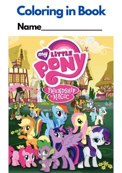 Preview of MY LITTLE PONY MEGA PACK - Coloring in Book (70 pages!), US spelling
