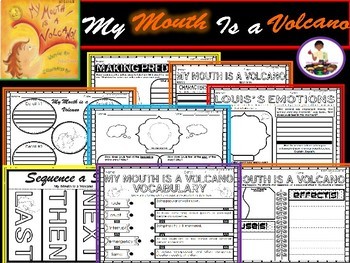 Preview of MY MOUTH IS A VOLCANO | Book Companion and Craft | Back to School