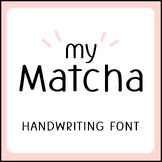 MY Matcha | Cute Handwriting font Bubble Handwritten Lette