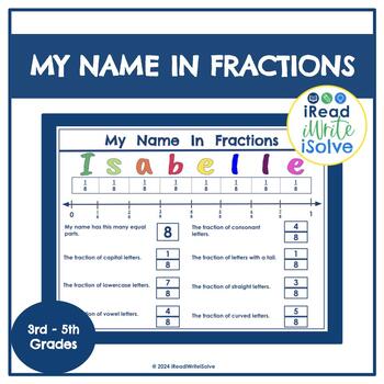 Preview of FRACTIONS INTRO ACTIVITY - My Name in Fractions