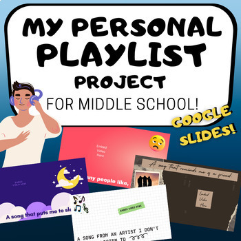 Preview of MY PERSONAL PLAYLIST a Middle and High School Music Project for Google Slides™