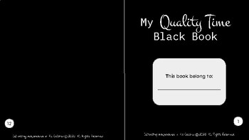 Preview of MY QUALITY Time __ LITTLE BLACK BOOK__ PRINTABLE _Flip BOOK (12 Pages)