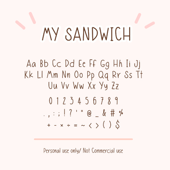 MY SANDWICH | Cute Handwriting font, Handwritten font, Teacher font ...