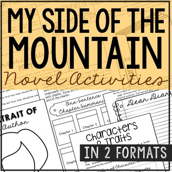 Preview of MY SIDE OF THE MOUNTAIN Novel Study Unit Activities | Book Report Project