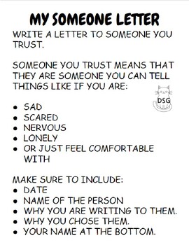 Preview of MY SOMEONE LETTER - LETTER WRITING ACTIVITY