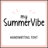 MY SUMMER VIBE | Cute Handwriting font Bubble Handwritten 