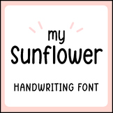 MY SUNFLOWER | Cute Handwriting font Bubble Handwritten Le