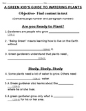 MY VIEW LITERACY-A GREEN KID'S GUIDE TO WATERING PLANTS- T