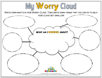 MY WORRY CLOUD (Anxiety) by Mylemarks | Teachers Pay Teachers