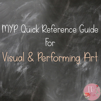 Preview of MYP Arts Quick Reference Guide UPDATED 2022
