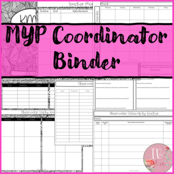 Preview of MYP Coordinator Binder for Meetings and Observations