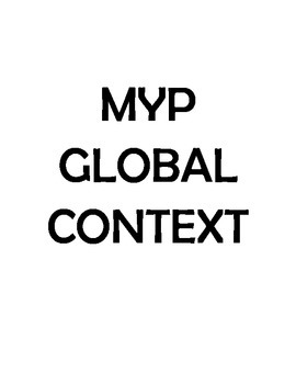 ib myp global contexts table