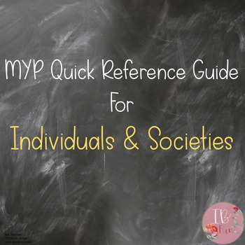 Preview of MYP Individuals & Societies (Social Studies) Quick Reference Guide