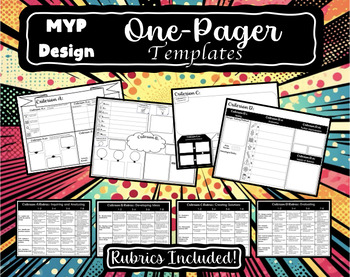 Preview of MYP - Interactive Criterion One-Pager Templates with Rubrics