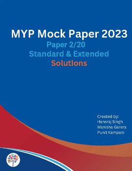 Preview of MYP Mathematics Mock Paper 2/20 (eAssessment 2023)-Worked Solution