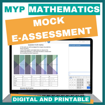 Preview of MYP Mathematics Practice E-Assessment - digital and printable