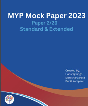 Preview of MYP Mathematics Mock Paper 2/20 (eAssessment 2023)