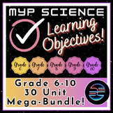 MYP Middle School Science Learning Objectives - 30 Unit Me