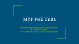 MYP Physical and Health Education Unit Bundle