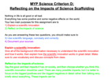 MYP Science Criterion D: Reflecting on the Impacts of Scie