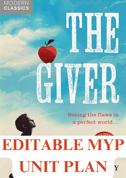 Preview of MYP UNIT PLANNER - THE GIVER- EDITABLE WORD DOCUMENT