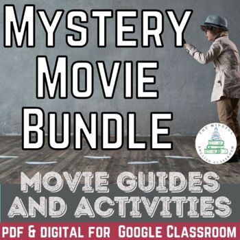 Preview of MYSTERY MOVIE BUNDLE | 7 Guides | Digital & Print Worksheet | Graphic Organizers