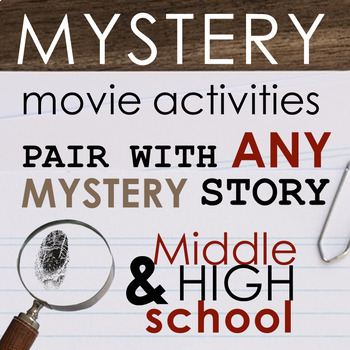 Preview of MYSTERY Movie Activities for Teens, Fun for Grades 6-12, CCSS