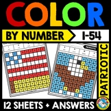 MYSTERY PICTURE MEMORIAL DAY MATH COLOR BY NUMBER ACTIVITY