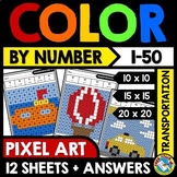 MYSTERY PICTURE TRANSPORTATION MATH COLOR BY NUMBER PIXEL 