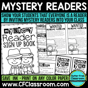 Preview of MYSTERY READER PRINTABLES | PARENT VOLUNTEER | MYSTERY READER LETTER TO PARENTS