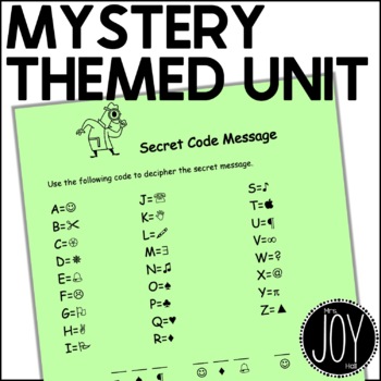 Preview of MYSTERY Unit - Smart Board, Worksheets, Unit Plans