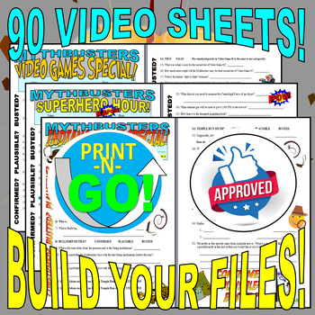 Mythbusters Mega Bundle 70 Video Worksheets More Free Updates