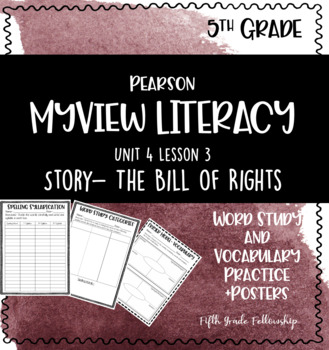 Preview of MYVIEW Literacy: U4W3 Bill of Rights- Supplemental Activities (5th)
