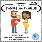 Ma Famille French Family Reading Comprehension