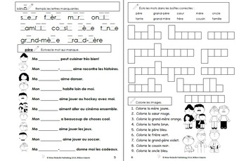 Ma Famille - Super Worksheet Package! French Literacy Collection