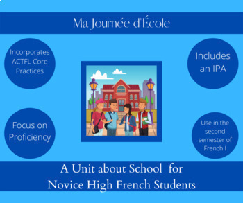Preview of Ma Journée d'école: A unit about school and daily routine for Fr. 1 & 2