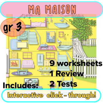 Rooms in the house interactive worksheet for grade 1