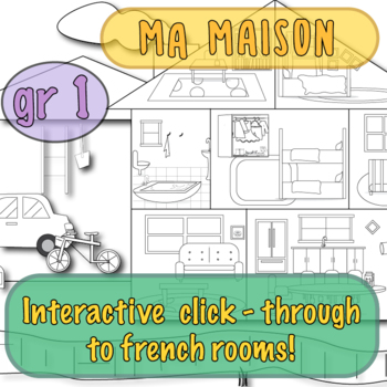 Rooms in the house interactive worksheet for grade 1